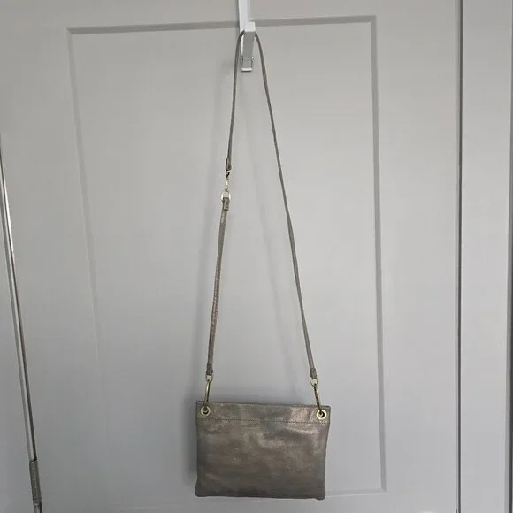 NWT HOBO Every GO Crossbody Bag Granite Gold - Picture 2 of 8